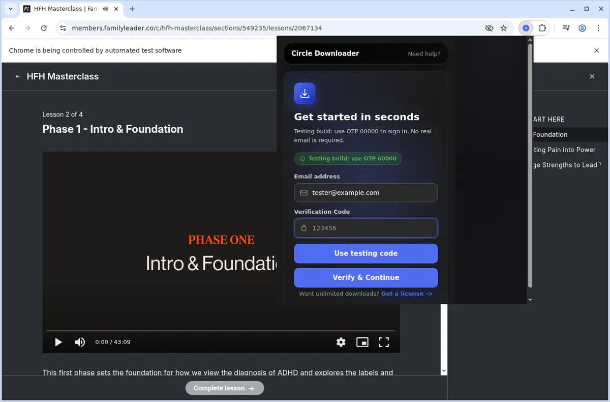 Circle Video Downloader browser extension screenshot 4